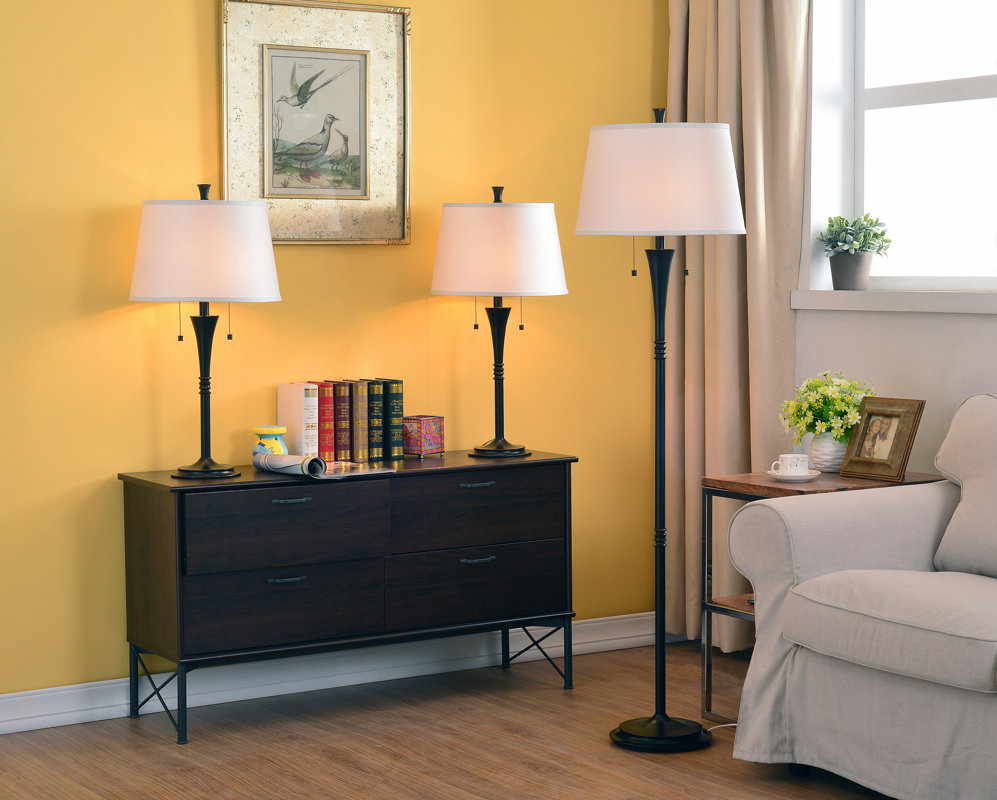 3 Piece Living Room Lamp Sets